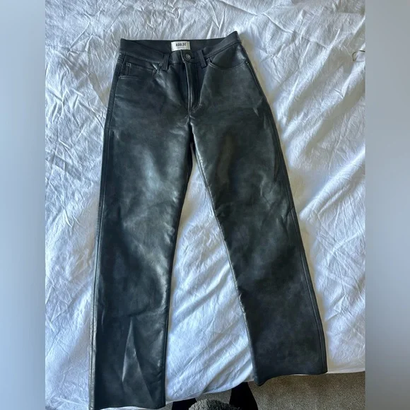 Agolde Sloane Recycled-Leather Jeans - Picture 2 of 8
